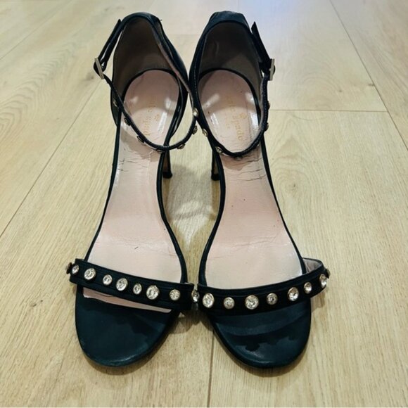 Kate Spade Black Rhinestone Studded Heels - Picture 1 of 7